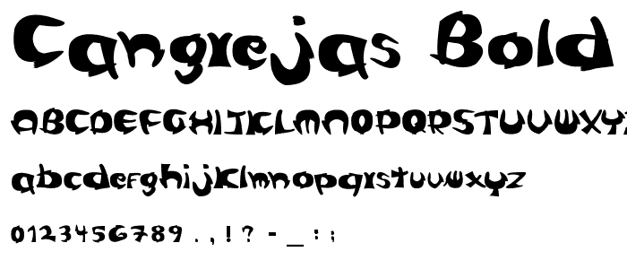 Cangrejas Bold font